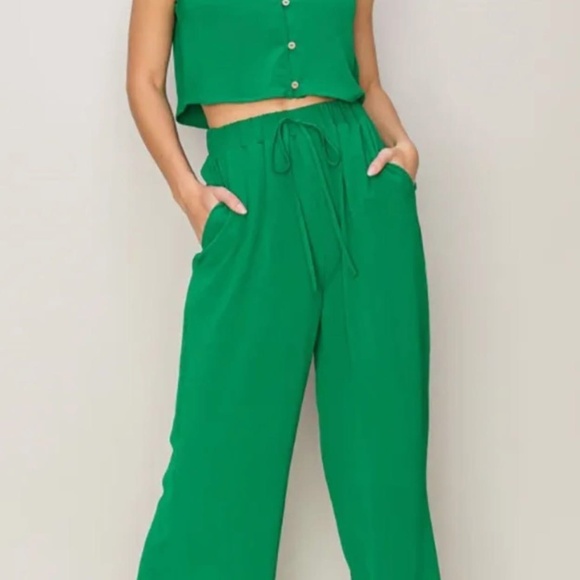 Crop Top and Pants Set - Picture 1 of 4